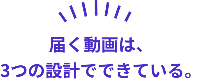 届く動画は3つの設計でできている。